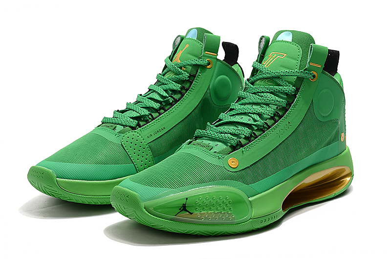 2020 2020 Air Jordan 34 High Green Gold